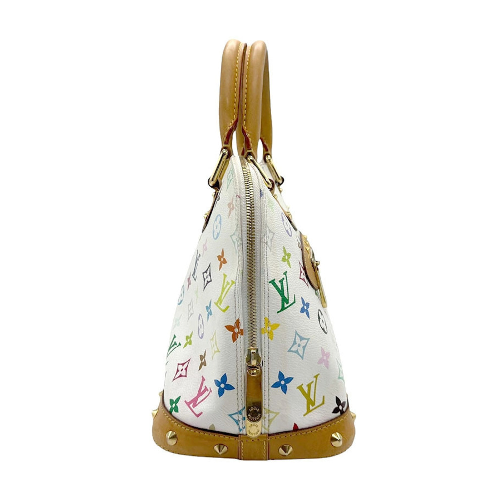 Louis Vuitton Monogram White Blanc Multicolor Handbag Alma White